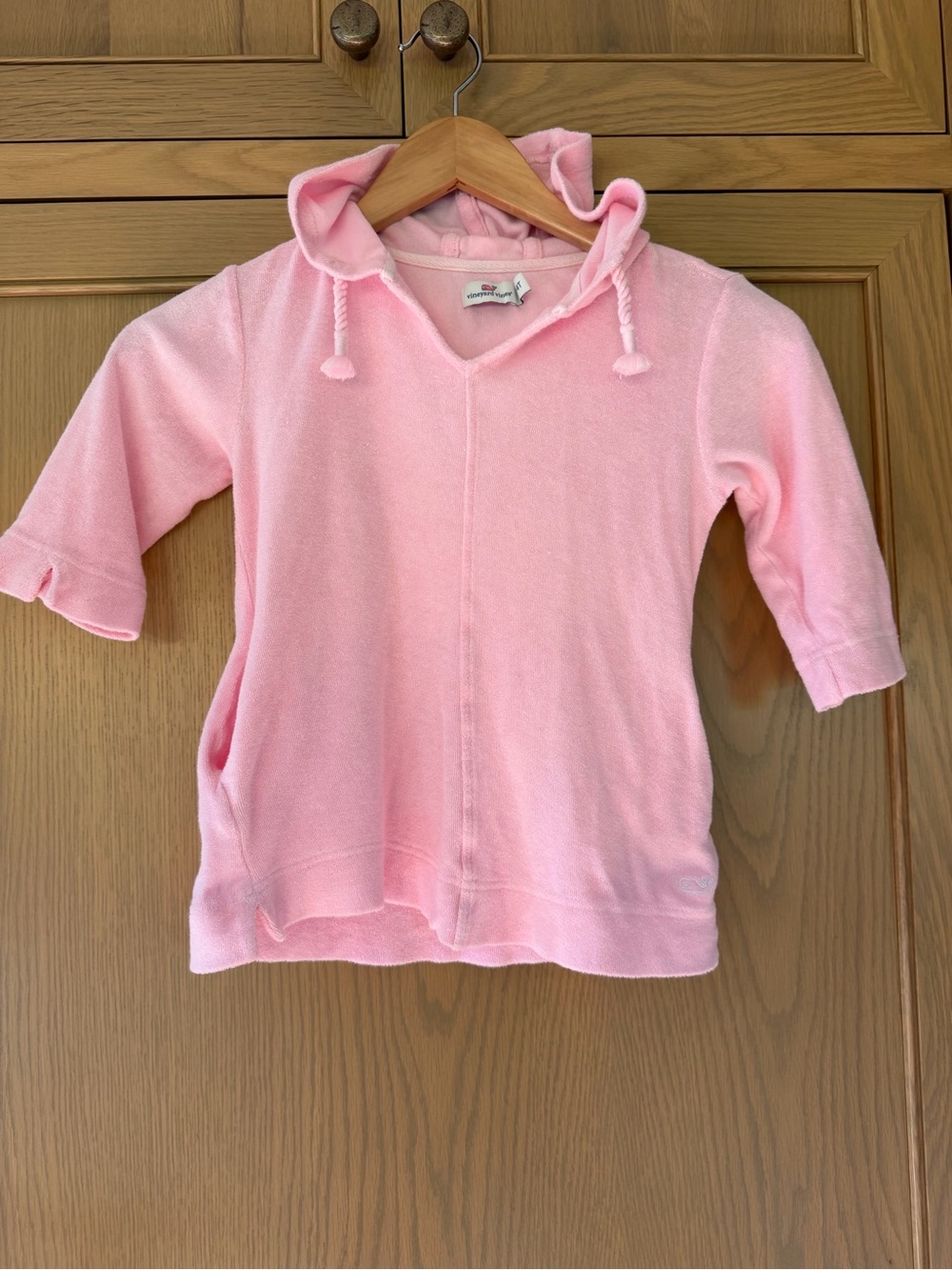 Lilly Pulitzer Pink Hooded Terry Girls' Swim Coverup Organic Cotton / 4T